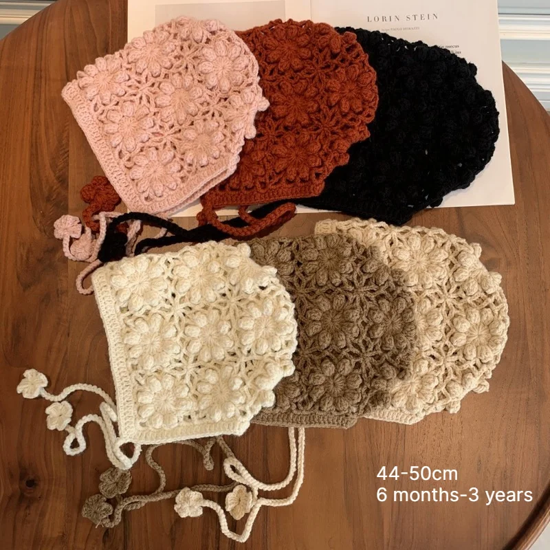Baby Hat Beanie - Baby Hat 44-50cm Handmade Knitted Earflap